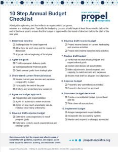 Cover Image 10 Step Annual Budgeting Checklist