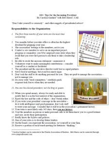 Cover Image 100+ Tips for the Incoming President