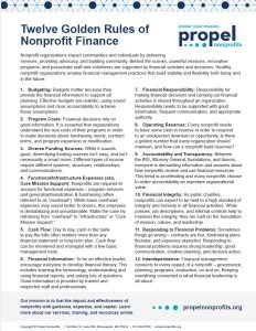Cover image 12 Golden Rules of Nonprofit Finance