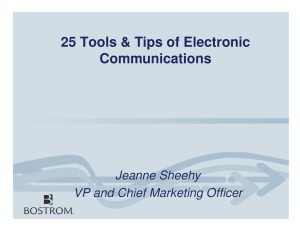 Cover Image 25 Tools & Tips of Electronic Communications slides