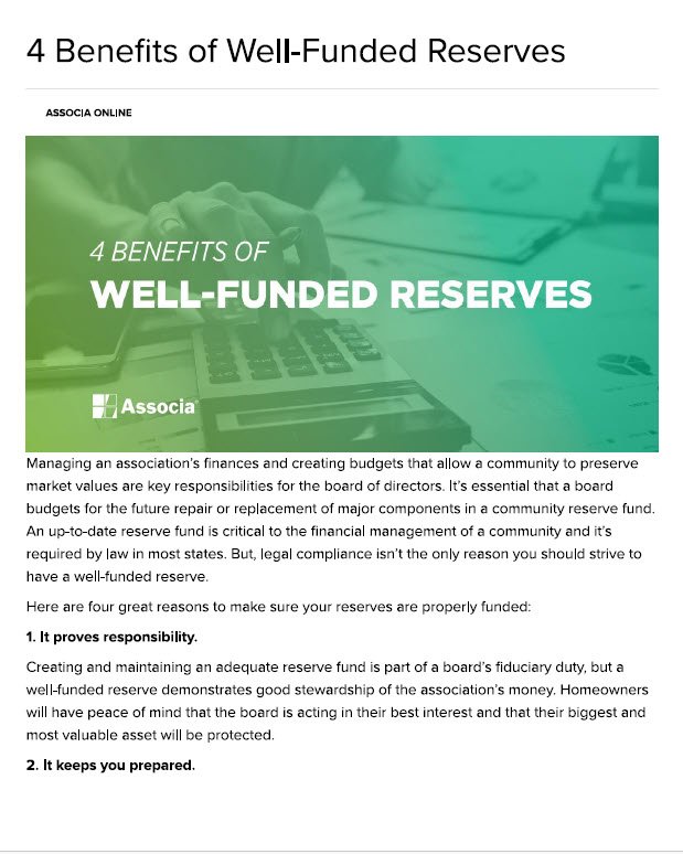 Cover Image 4 Benefits of Well Funded Reserves