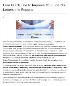 Cover Image 4 Quick Tips to Improve Your Board’s Letters and Reports