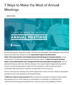 Cover Image 7 Ways to Make the Most of Annual Meetings