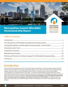 Cover Image Affordable Homeownership Report