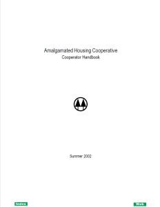 Cover Image Amalgamated Housing Cooperative Cooperator Handbook