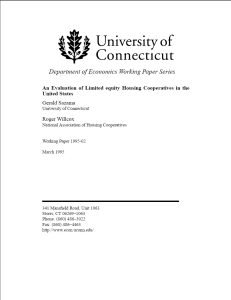 Cover Image An Evaluation of Limited equity Housing Cooperatives in the United States