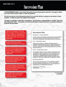 Cover Image Anatomy of a Succession Plan