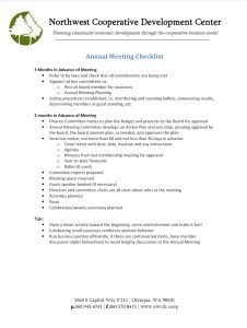 Cover Image Annual Meeting Checklist