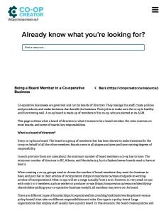 Cover Image Being a Board Member in a Cooperative Business