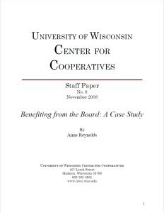 Cover Image Benefitting from the Board Case Study