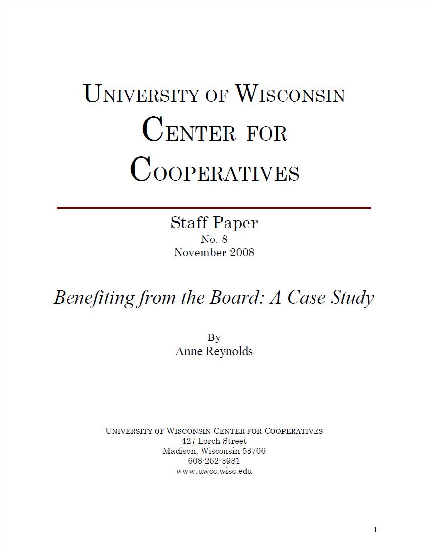 Benefitting from the Board Case Study