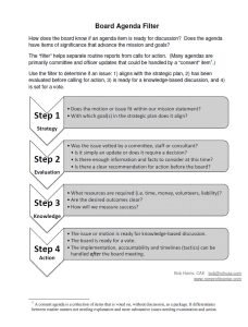 Cover image Board Agenda Filter