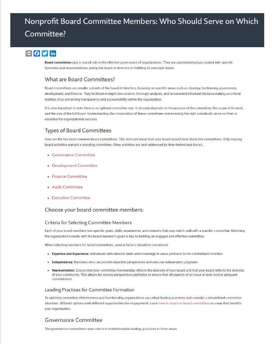 Cover Image Board Committee Members Who Should Serve on Which Committee