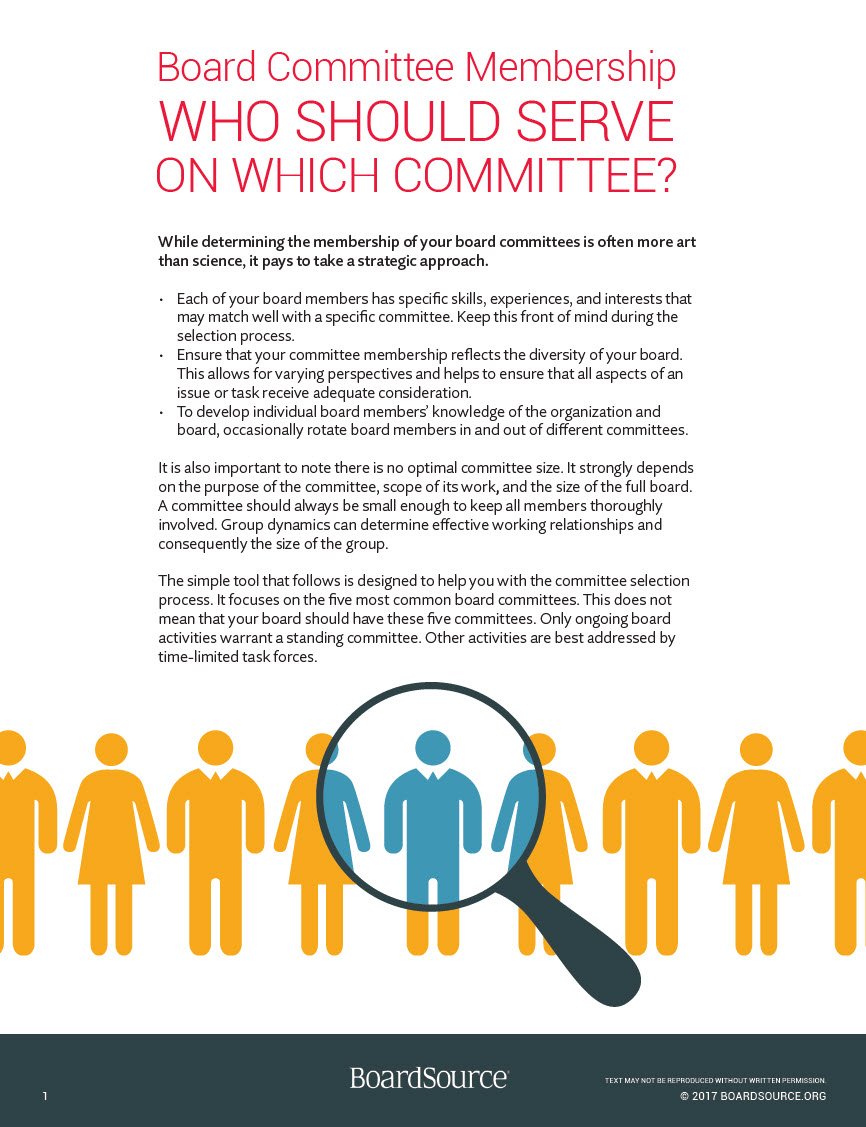 Cover Image Board Committee Membership Who Should Serve on Which Committee