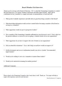 Cover Image Board Exit Interview