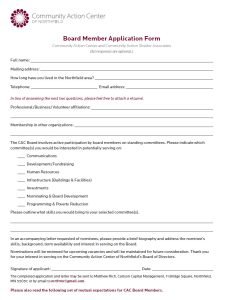 Cover image Board Member Application Form
