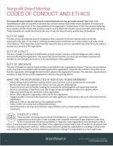 Cover Image Board Member Code of Conduct & Ethics