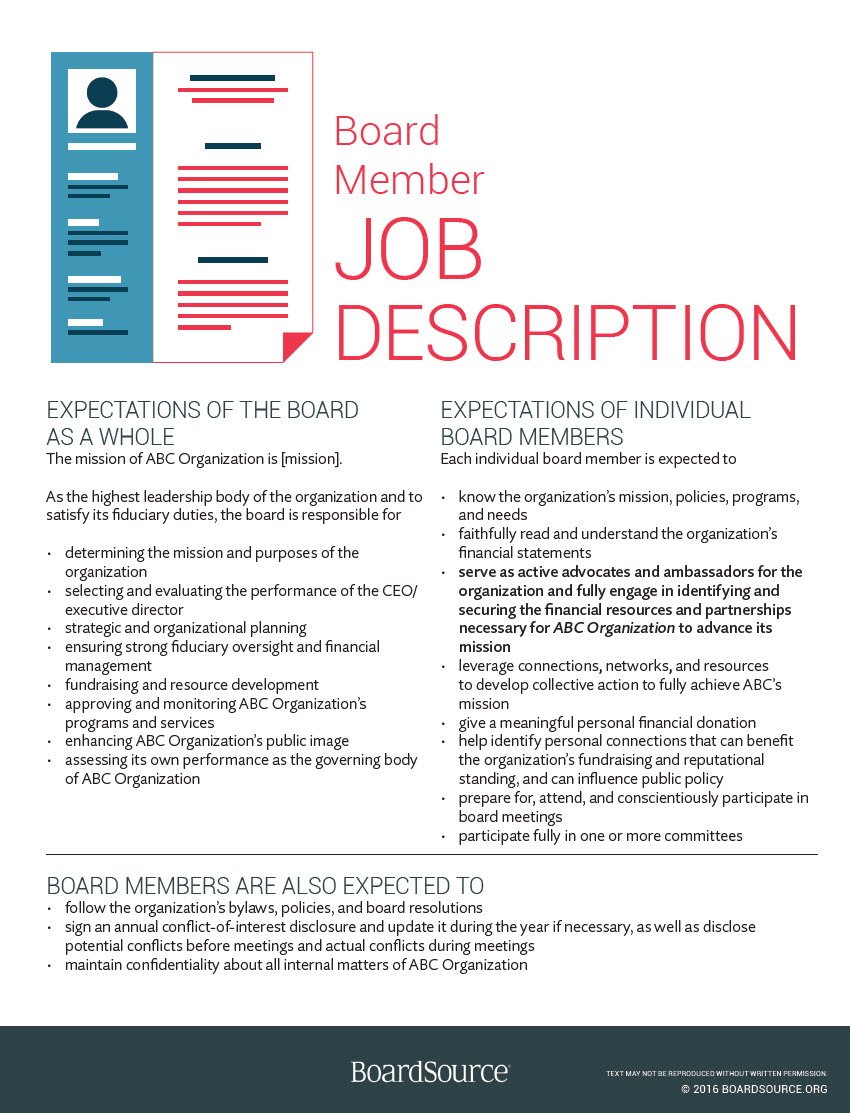 Cover Image Board Member Job Description