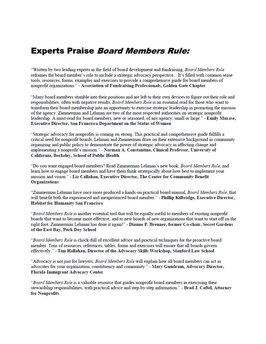 Cover Image Board Member Rules