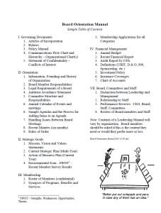 Cover Image Board Orientation Manual