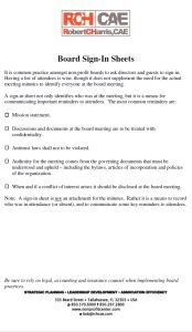 Cover Image Board Sign-In Sheets