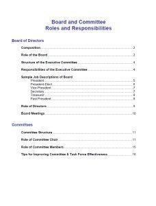 Cover Image Board and Committee Roles and Responsibilities