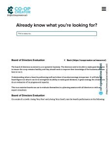Cover Image Board of Directors Evaluation-
