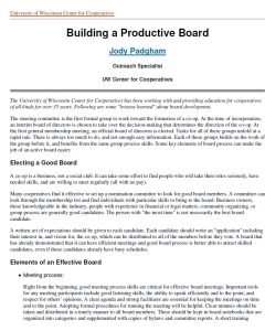 Cover Image Building a productive board