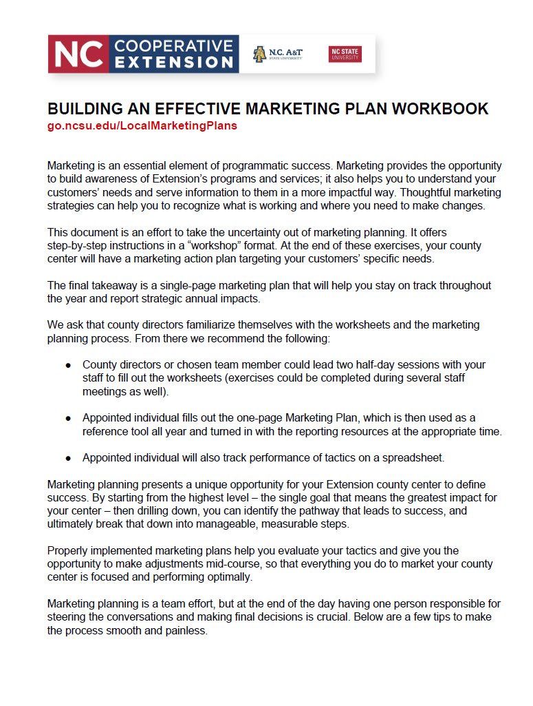 Cover Image Building an Effective Marketing Plan Workbook