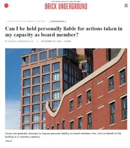 Cover Image Can I be held personally liable for actions taken in my capacity as board member