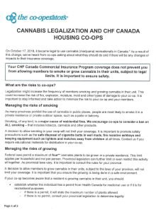 Cover Image Cannabis Legalization and CHF Canada Housing Cooperatives
