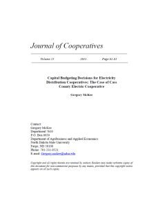 Cover Image Capital Budgeting Decisions Electricity Distribution