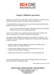 Cover Image Chapter Affiliation Agreement