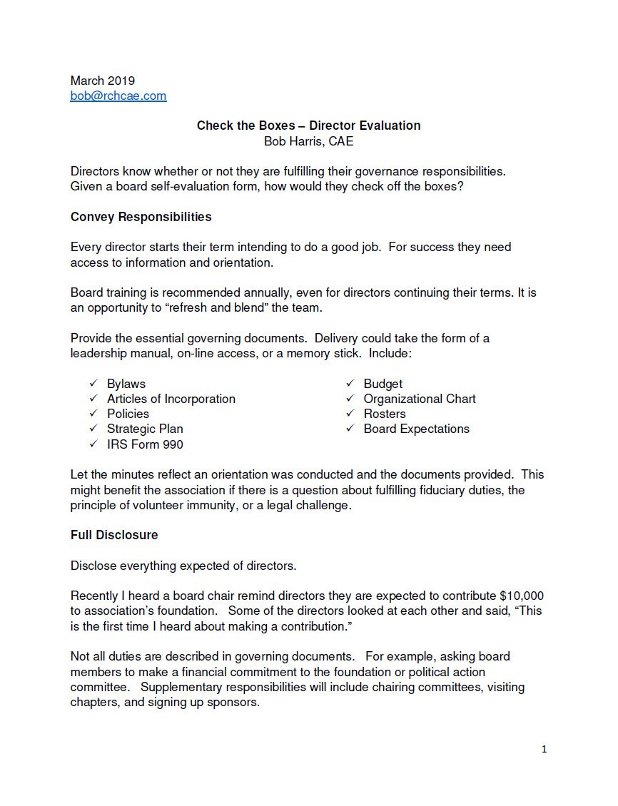 Cover Image Check the Boxes-Director Evaluation