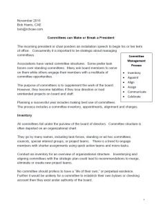 Cover Image Committees Can Make or Break President 11-15