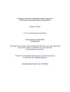Cover Image Community Land Trusts And Limited Equity Cooperatives A Marriage Of Affordable Homeownership