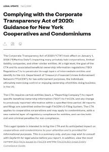 Cover Image Complying with the Corporate Transparency Act of 2020