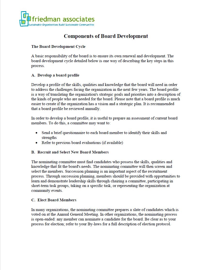 Cover Image Components of Board Development