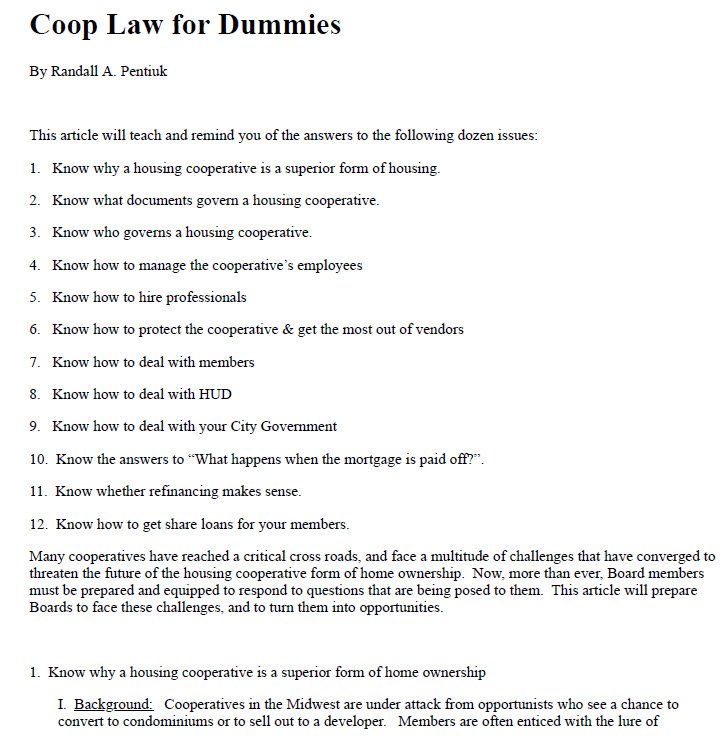 Cover Image Coop Law for Dummies