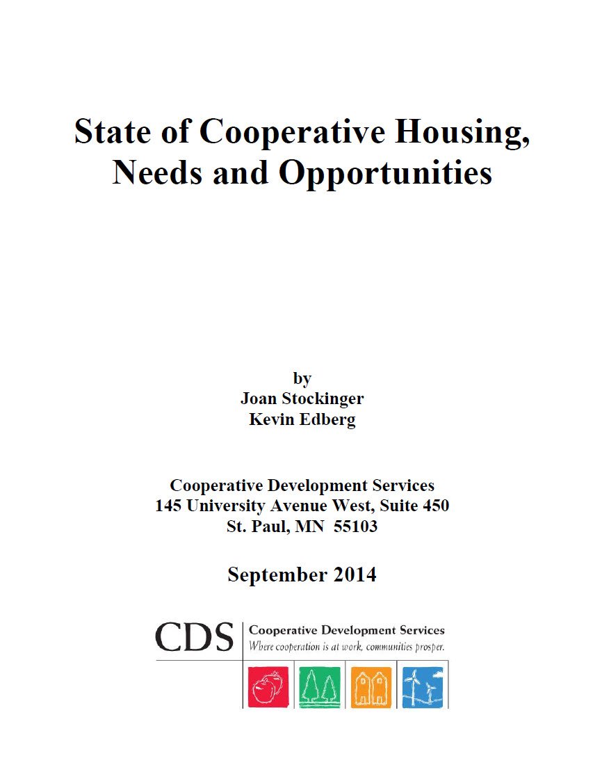 Cover Image Cooperative Housing, Needs and Opportunities State of