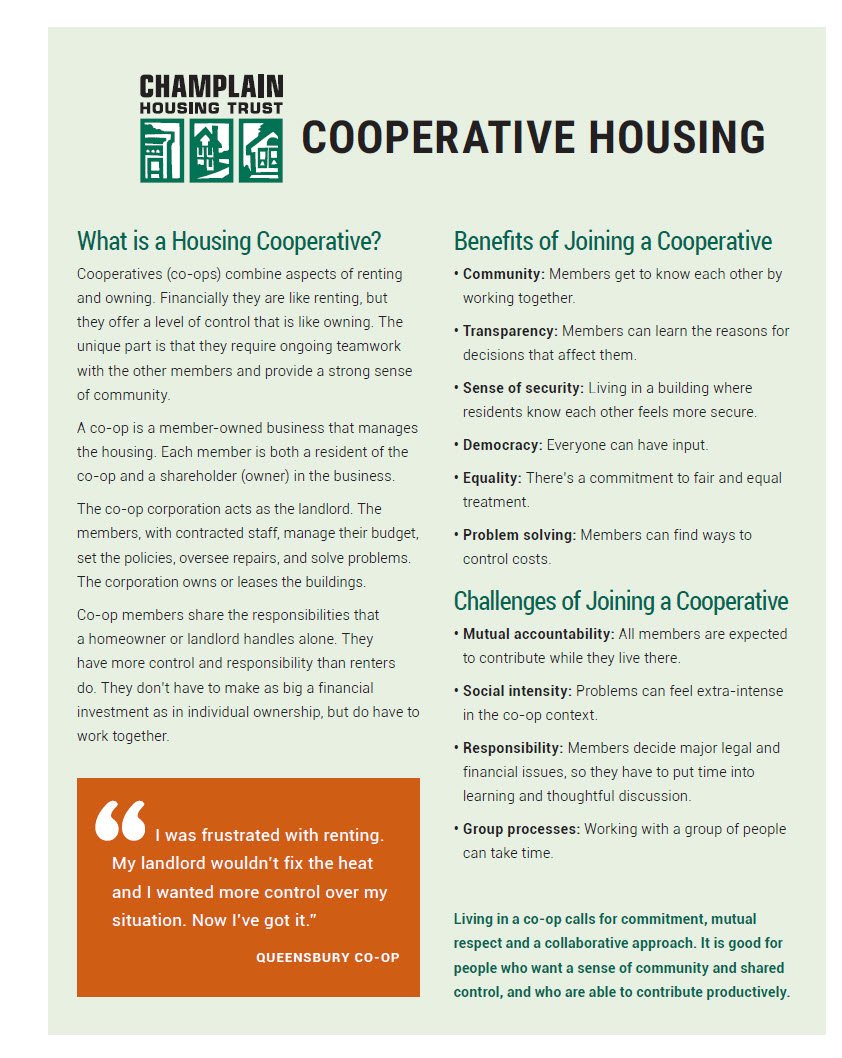 Cover Image Cooperative Housing
