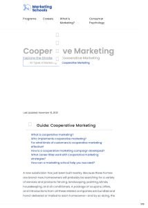 Cover Image Cooperative Marketing – Marketing Schools