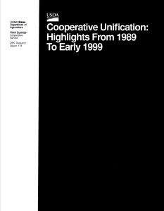 Cover Image Cooperative Unification Highlights From 1989 To Early 1999