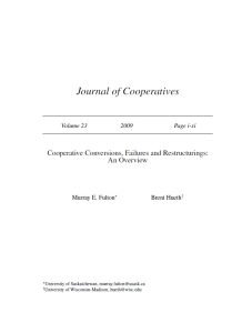 Cover Image Cooperatives Conversions Failures and Restructurings