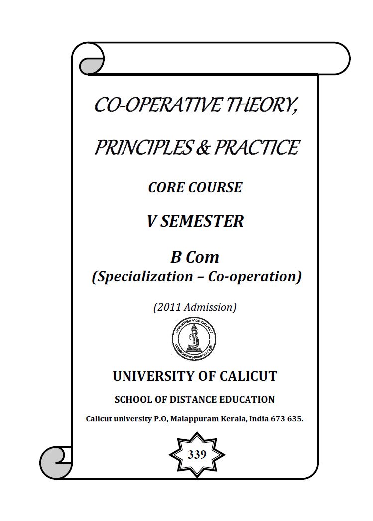 Cooperatives Theory Principles and Practice