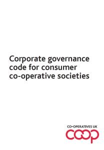 Cover Image Corporate Governance Code for Consumer Cooperative Societies