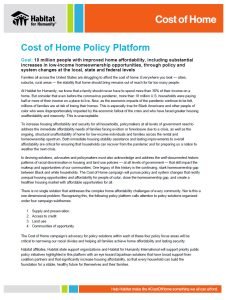 Cover Image Cost of Home policy platform
