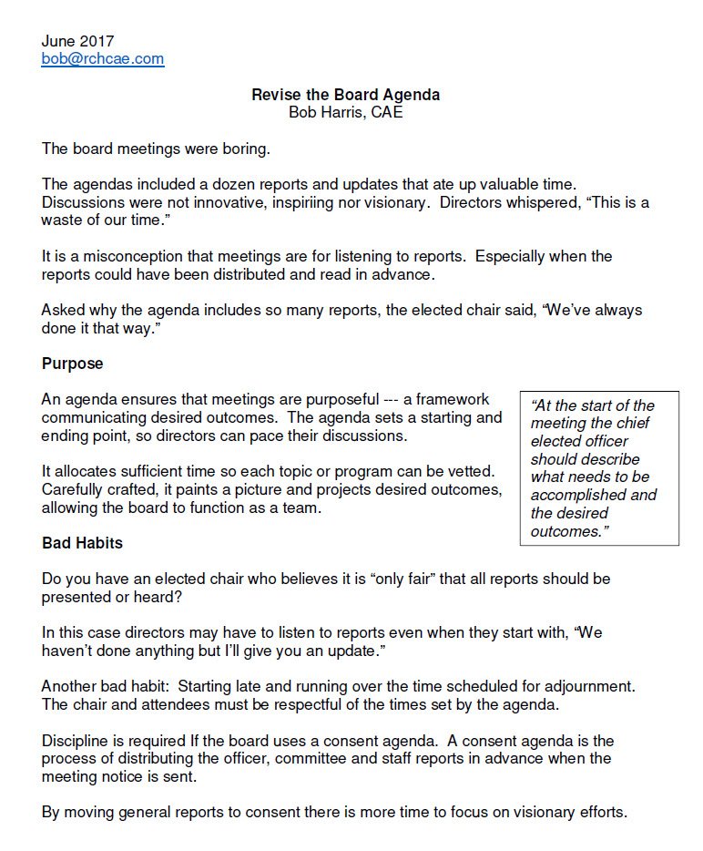 Cover Image Craft an Agenda