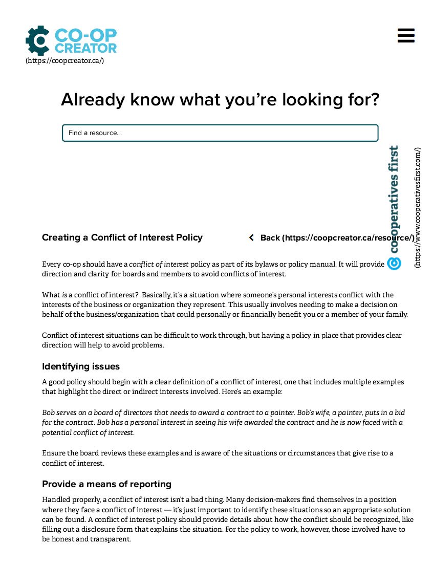 Cover Image Creating a Conflict-of-Interest Policy