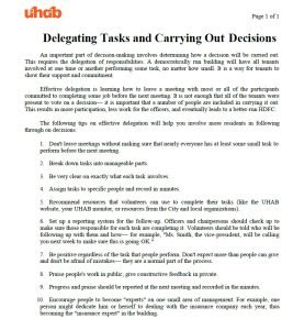 Cover Image Delegating Tasks and Carrying Out Decisions